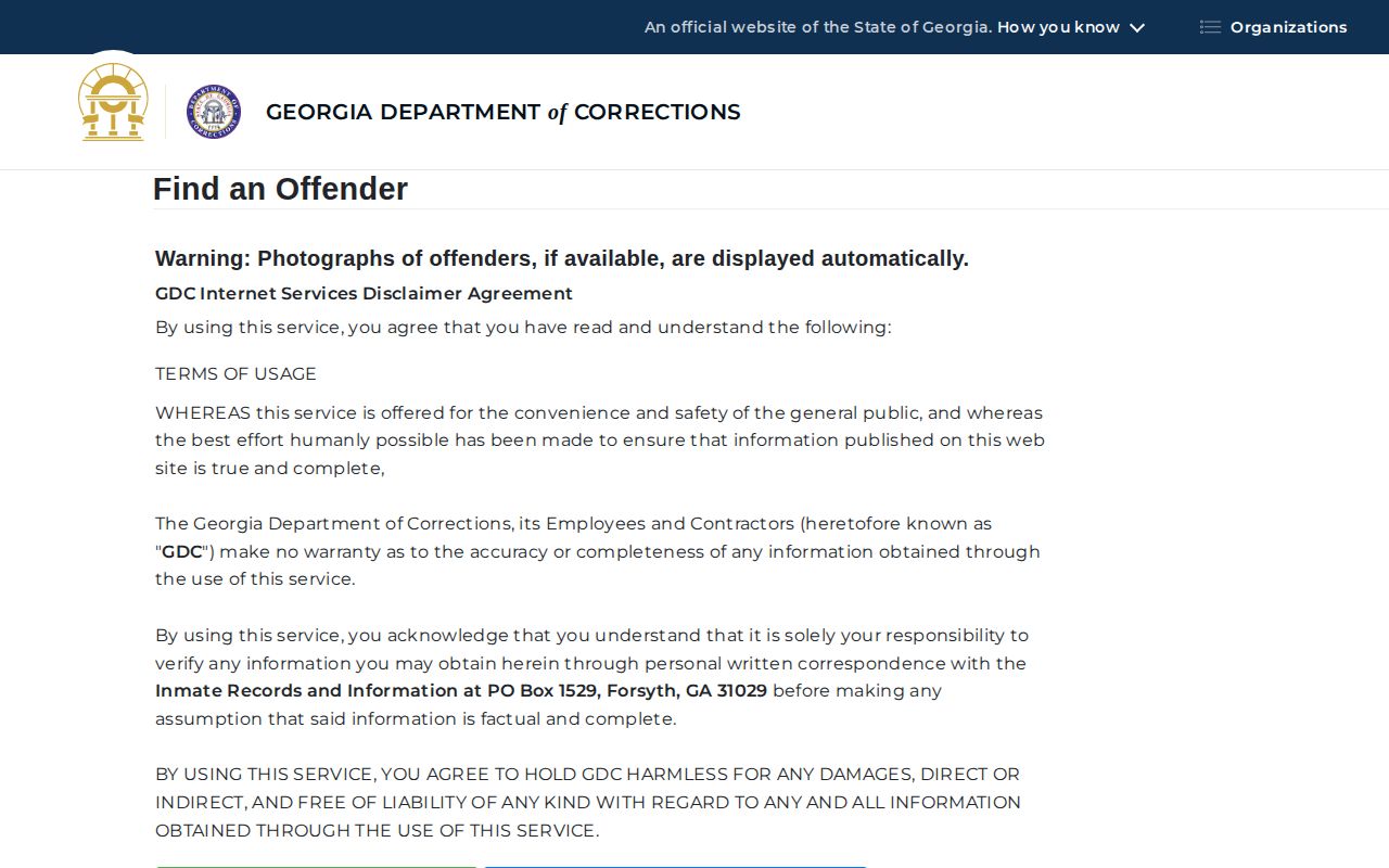 Georgia GDC offender search for DeKalb County releases